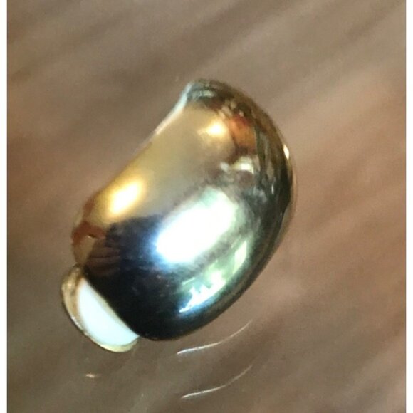 Vintage Gold-Tone Clip-On Earrings Half-Hoop Design Elegant & Timeless - Picture 7 of 7